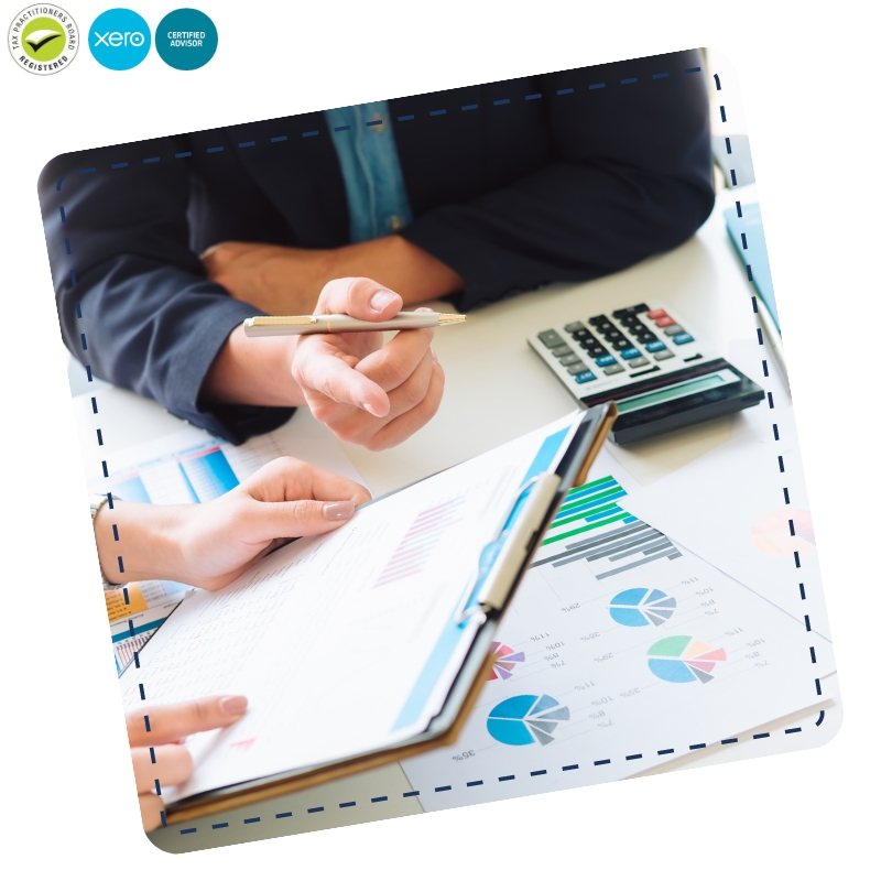 A man's hand interacting with business accounting software, showcasing essential tools tailored for a bookkeeper in Balmain to efficiently streamline financial tasks and enhance overall productivity.